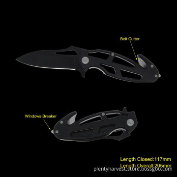 Survival Knife with Window Breaker & Belt Cutter (#3658)